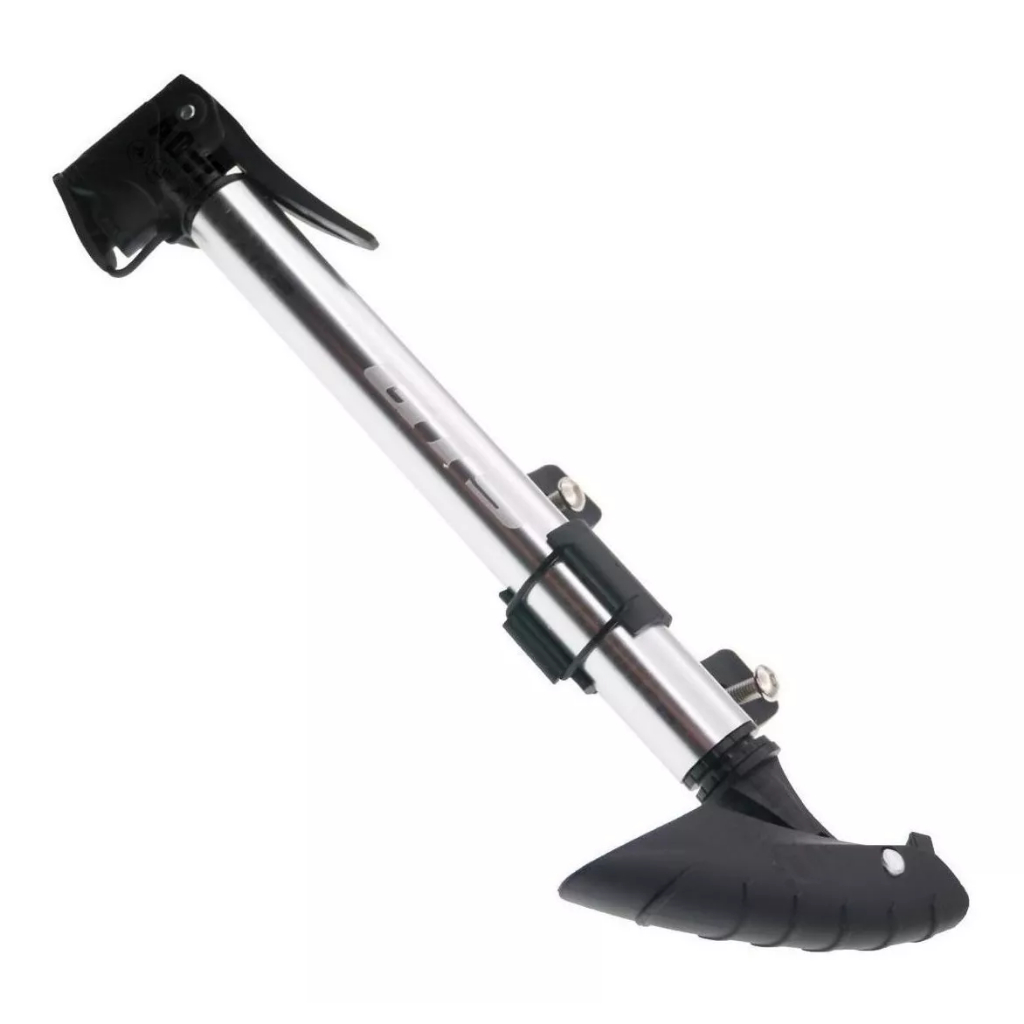 Bomba De Ar Bike Gts Bico Duplo Fino E Grosso Alumínio Cor Prata em Oferta na Shopee