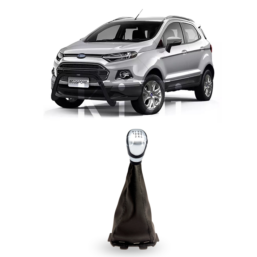 Kit Manopla e Coifa de Câmbio Ecosport 6 marchas 2013 2014 2015 2016 2017 2018 2019 2020