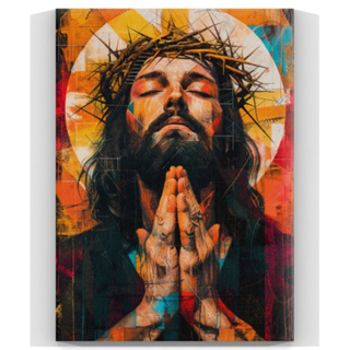 Quadro Decorativo em tela Jesus em Oração Religioso Jesus Cristo Majestoso  Decoração Religiosa Decoração De Parede em Oferta na Shopee