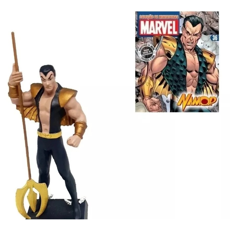 ACTION FIGURE - Coleção de Miniaturas Marvel- Eaglemoss - edição 36 - NAMOR - NOVO LACRADO E COM FASCÍCULO