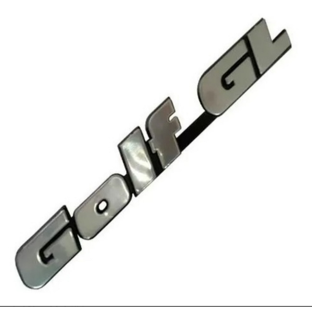 Emblema Vw Golf Gl - Vw - Cinza Aço Escovado Mk3