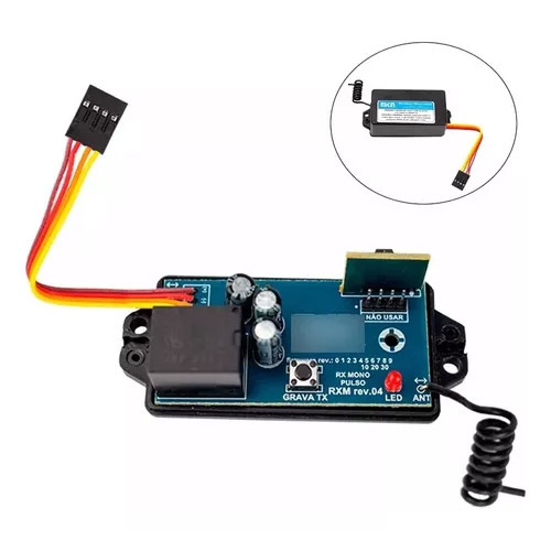 Receptor Alarme Portao Fechadura Mkn 1 Canal 433mhz 682 Tx