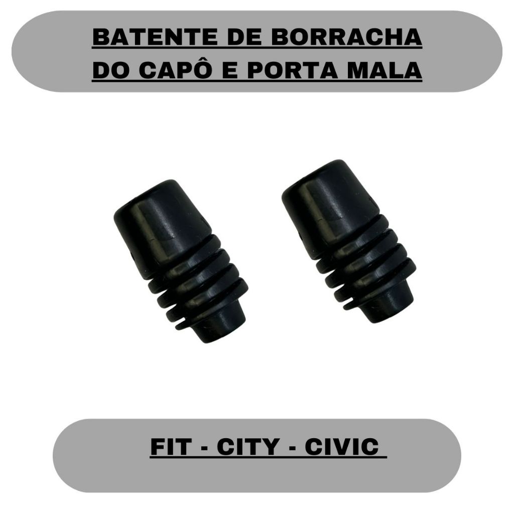 Batente Regulador Borracha do Porta Mala e Capo Civic Fit City - 2 unidades em Oferta na Shopee