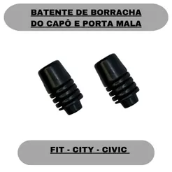 Batente Regulador Borracha do Porta Mala e Capo Civic Fit City - 2 unidades