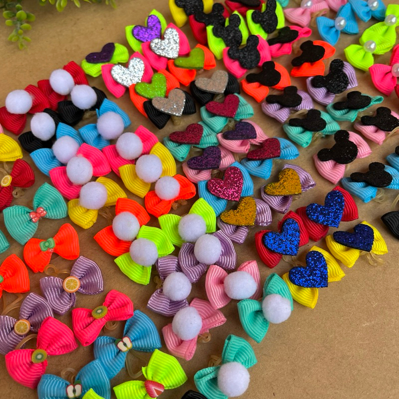 Lacinho Pet 50 mini/micro laço pet para penteados pet. laços para pet shop e banho e tosa.