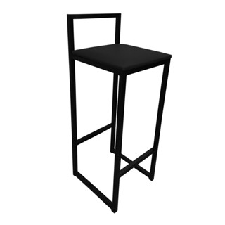 Banqueta Alta Quadrada Industrial Novidade Cozinha Balçao Area Gourmet Aço Pintura Eletros...