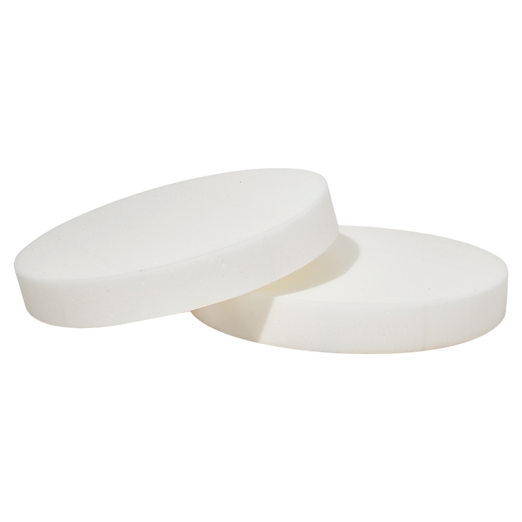 KIT 4 Pecas Espuma Redonda 40 cm Diâmetro x 3cm Espessura d28 Banqueta Assento Puff Redondo Cadeira