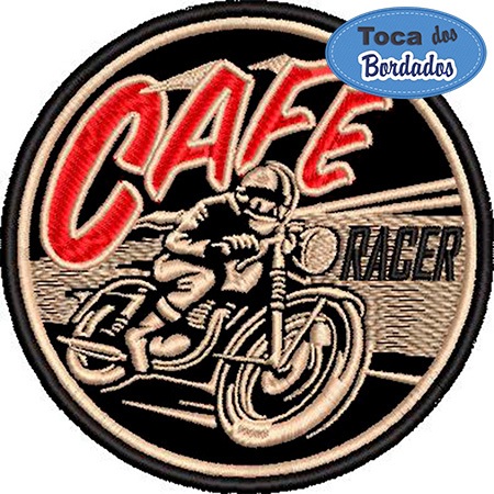 Patch Bordado Café Racer 10x10 cm Cód.1568