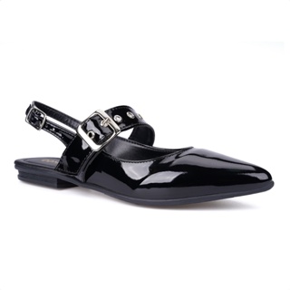 Sapatilha Feminina Slingback Bico Fino Tira Com Fivela Moda em Oferta na Shopee