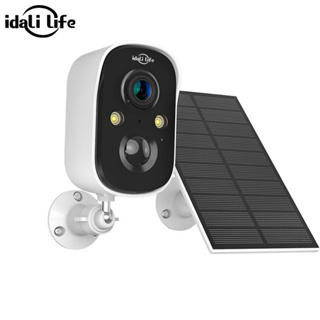 Câmera de segurança Com Painel Solar externa com Detecção de Movimento e Visão Noturna IDALI LIFE em Oferta na Shopee