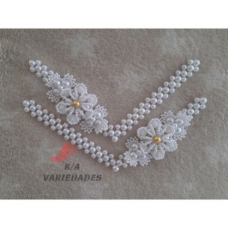 tramas de pérolas para aplicação / havaianas customizadas / chinelo  decorado - chinelos personalizados