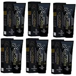 Kit 6 Pomadas Fisiofort+ Premium 150g Massageadora Relaxante Corporal Alívio Muscular