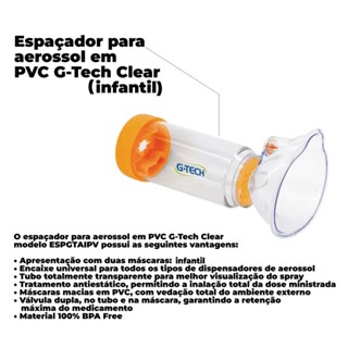 Espaçador Para Aerossol Clear G-tech Infantil em Oferta na Shopee