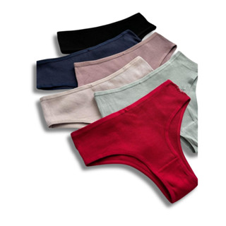 Kit Calcinha Cintura Alta Canelada Tanga Dia a Dia Confortável em Oferta na Shopee