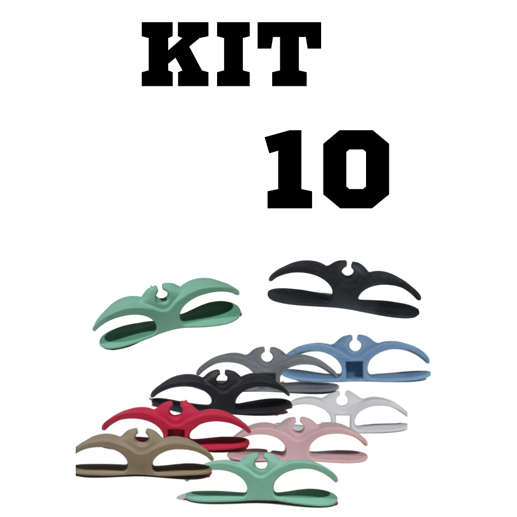 Kit 10 Organizador de Cabos e Carregador Para Organização de Fios Em Silicone