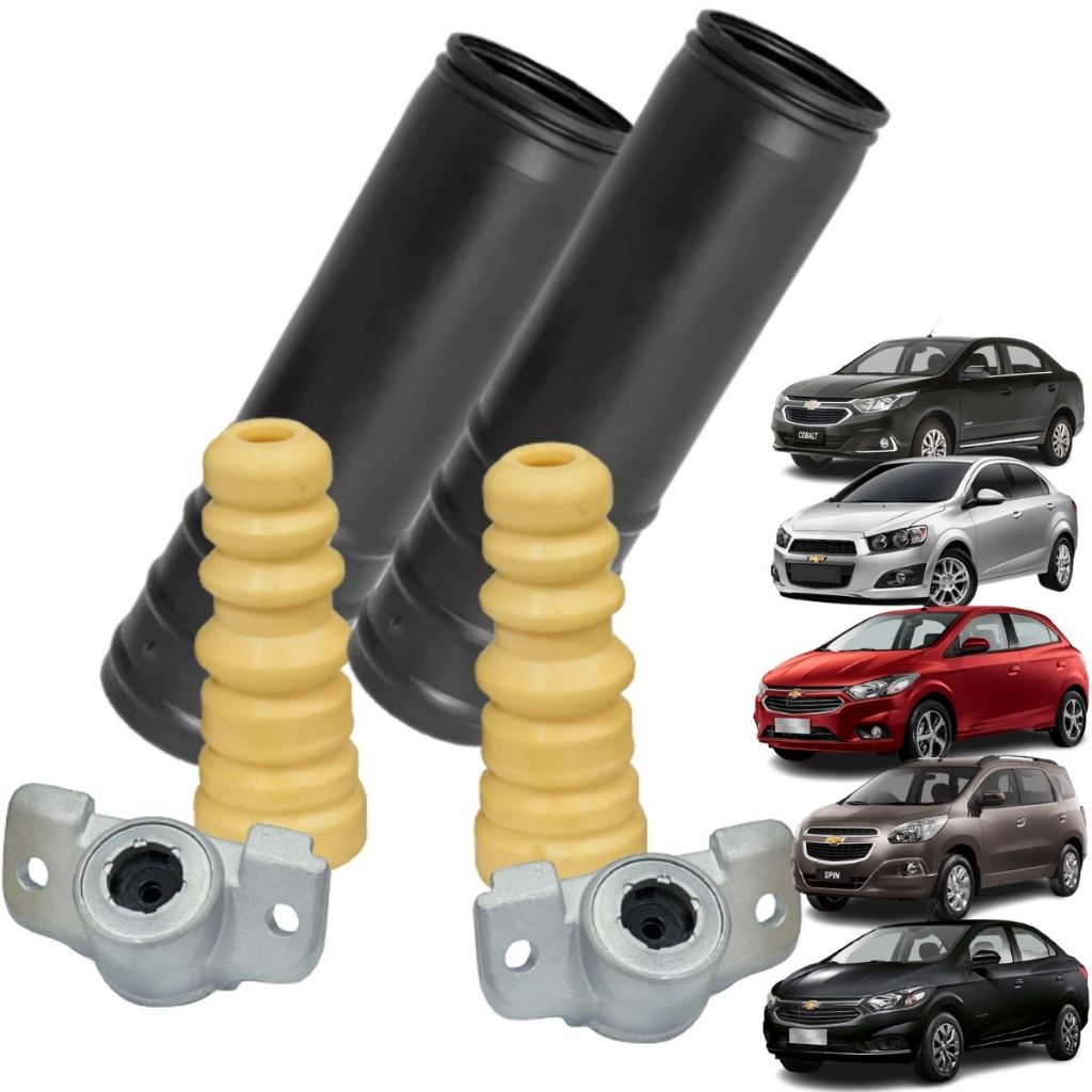 Kit Coxim Batente Traseiro Onix Cobalt Prisma Spin Sonic 2012 2013 2014 2015 2016 2017 2018 2019 2020 2021