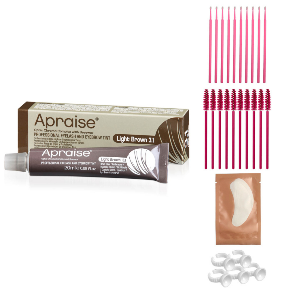 Tintura Apraise Para Cílios E Sobrancelhas Profissional Light Brown 3.1 20ml