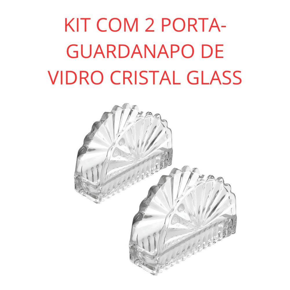 Kit 2 Portaguardanapos Vidro L'Hermitage Cristal Brazilia Egito em Oferta na Shopee