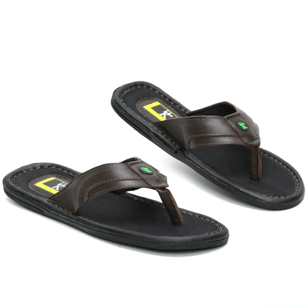 Sandália Masculina Chinelo Couro Legítimo Confortável Antiderrapante