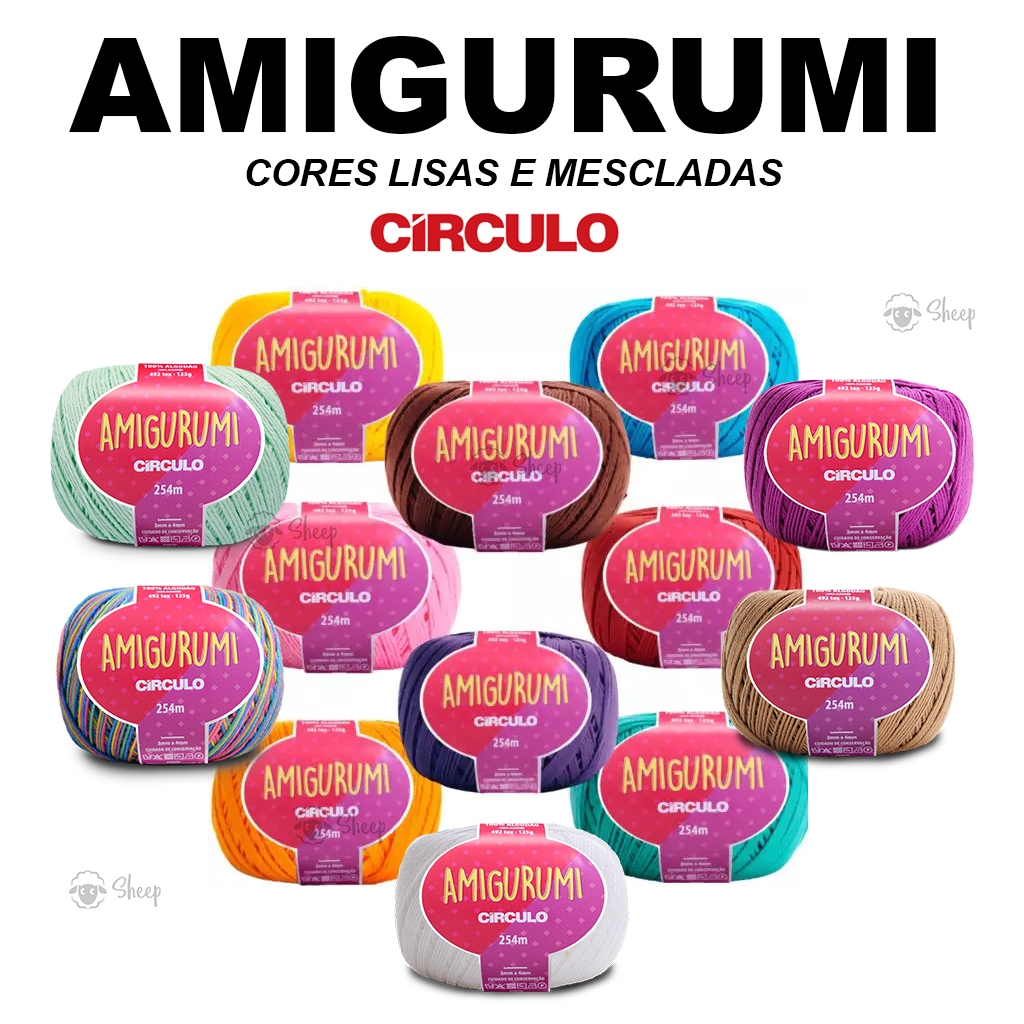 Fio Amigurumi linha Círculo 254 metros 125g em Oferta na Shopee