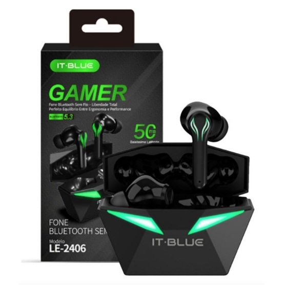 Fone Bluetooth Gamer Modo Gamer e Modo Música It-Blue Modelo Le-2406 — R$ 240,00 em Shopee