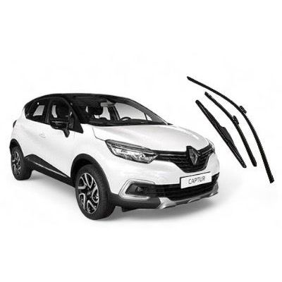 Kit 3 Palhetas Limpador de Parabrisa Dianteiro + Traseiro Para Renault Captur 2016 2017 2018 2019 2020 2021 2022 2023 em Oferta na Shopee