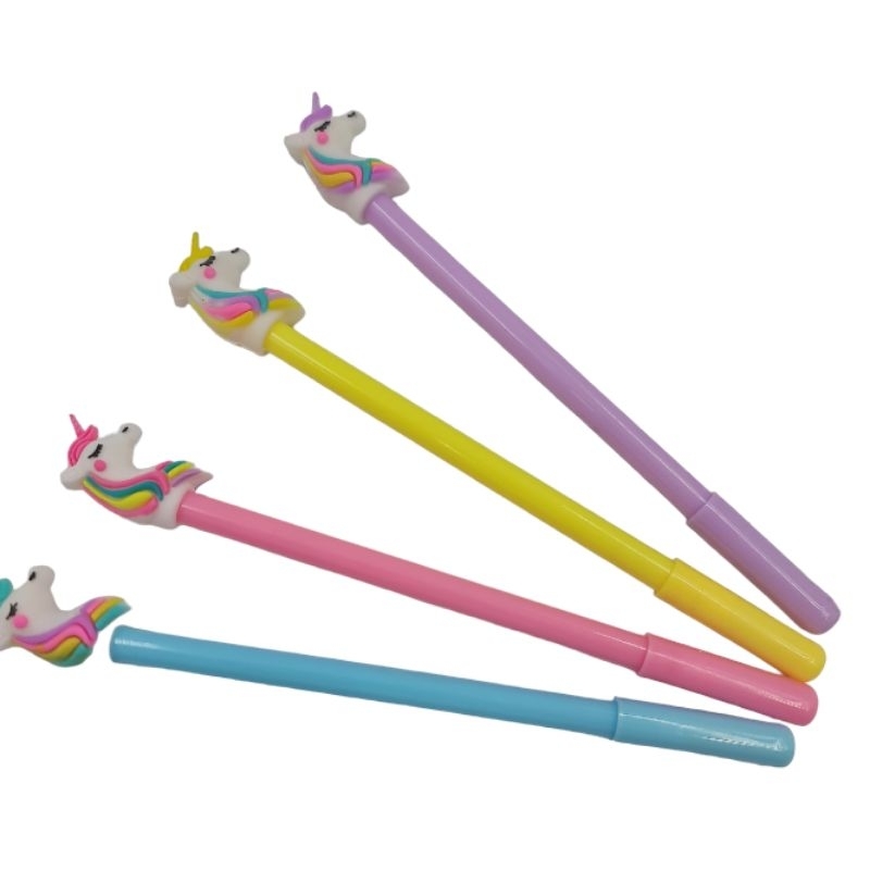 Caneta em Gel 0,5 Unicórnio - Canetas Fofas - Papelaria Escolar e Escritório - Papelaria Divertida