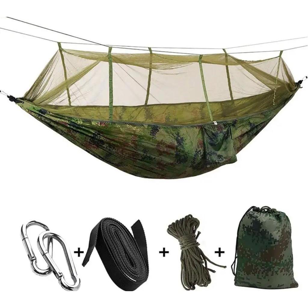 Rede De Descanso Com Tela Mosquiteiro Camping Pesca Trilha