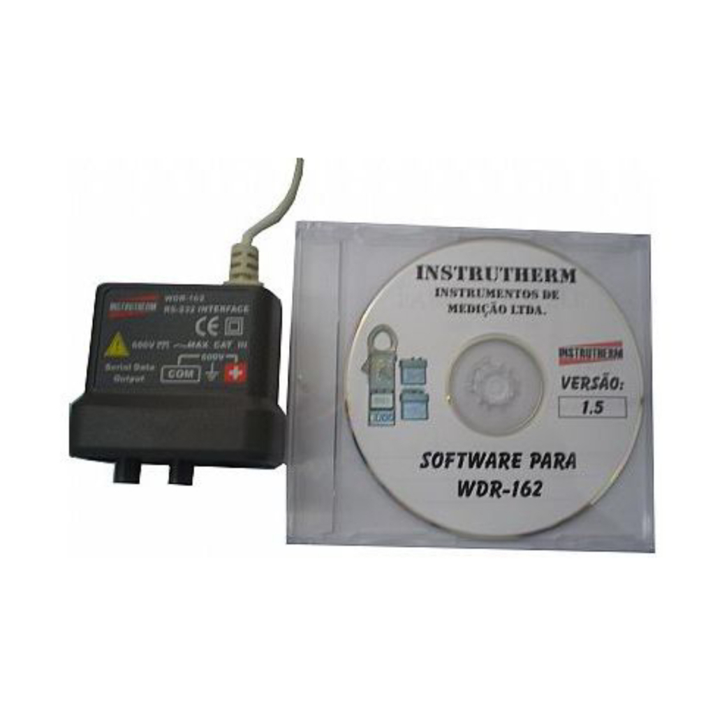 Interface Software Rs-232 Registrador 1600 Dados Gravação Wattímetro Digital Wdr-162 Instrutherm