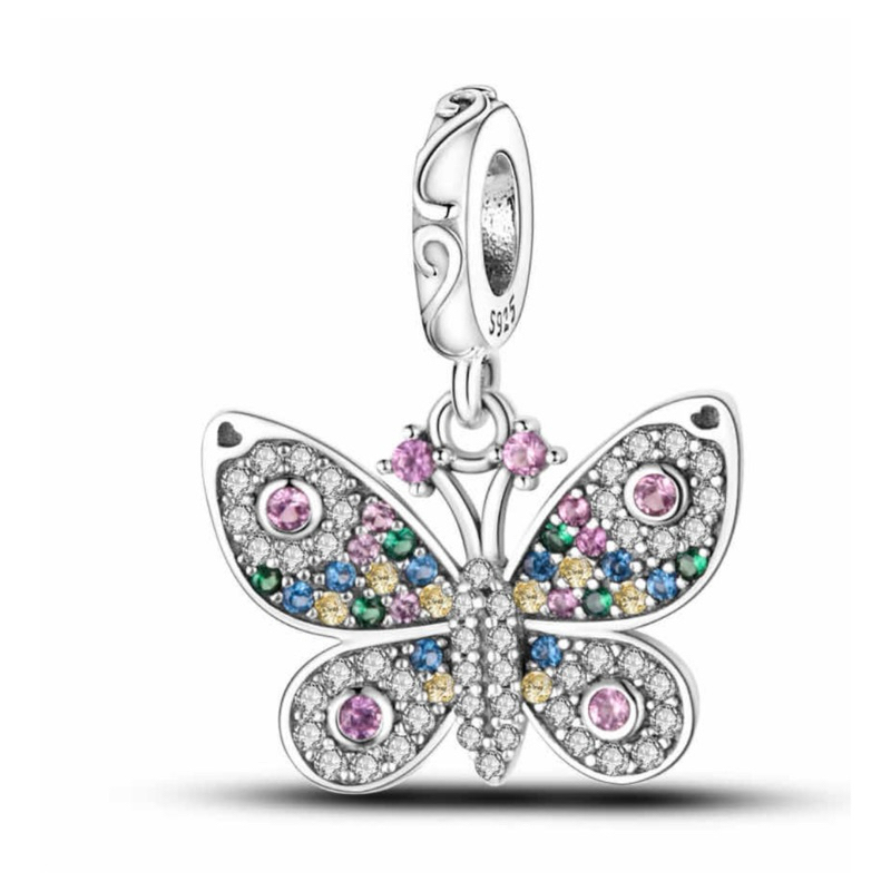 Berloque Borboleta Delicada Charm Prata 925