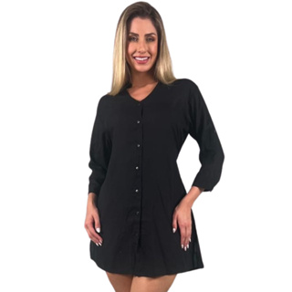 Bata Indiana Feminina Viscose Saida Praia Lisa Casual Preto Branco Azul Rosa Verde Coral em Oferta na Shopee