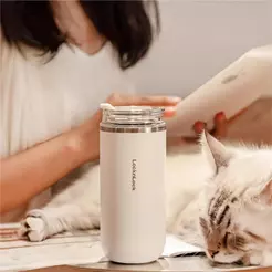 Copo Térmico Para Bebidas Em Aço Inox Com Tampa 350ml