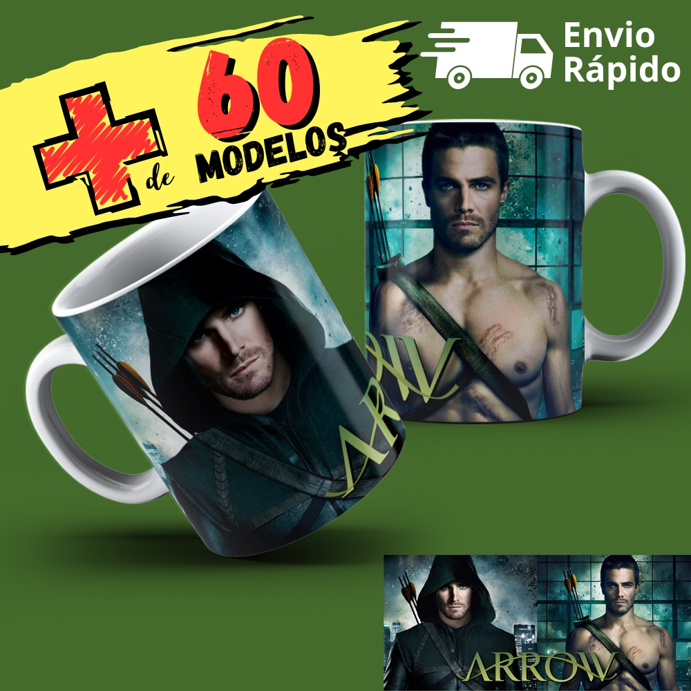 Caneca Arrow 62 Modelos Arqueiro Verde