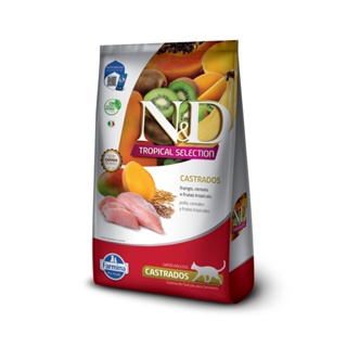 Ração ND Tropical Selection Sabor Frango para Gatos Adultos Castrados 7Kg em Oferta na Shopee