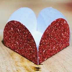 50~350 forminha 4 Pétalas para doces COR IMITAÇÃO GLITTER VERMELHO 10.86.