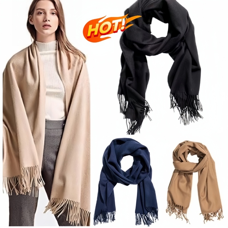GROSSO E FINO Cachecol Inverno Lenço Pashmina Xale Echarpe Feminino em Oferta na Shopee