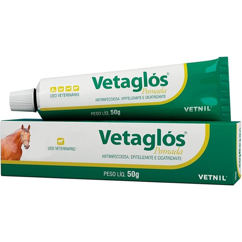 Vetaglos Pomada Cicatrizante Vetnil - 20 g e 50 g em Oferta na Shopee