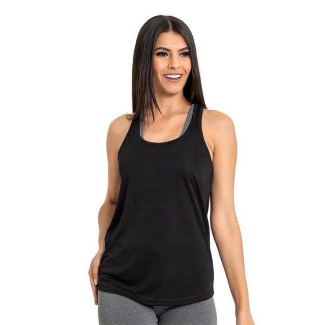Regata Feminina Academia Nadador Dry Fit Poliamida Proteção UV Esporte Confortavel Roupa Feminina Treino Musculação