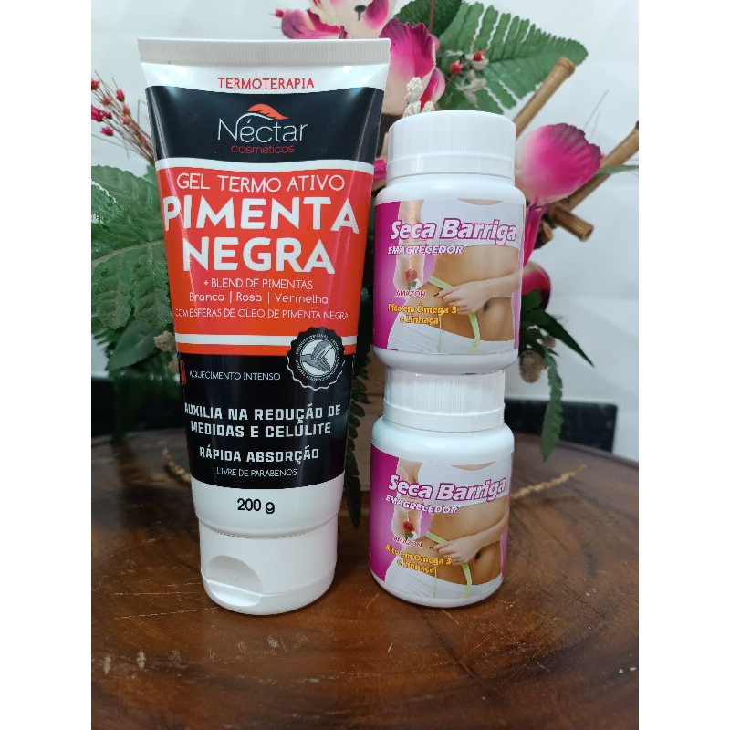 Pomada Pimenta negra + 02 detox 30 Caps