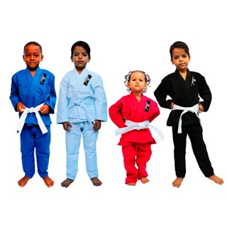 Kimono Infantil Reforçado Jiujitsu, Judo + Faixa em Oferta na Shopee