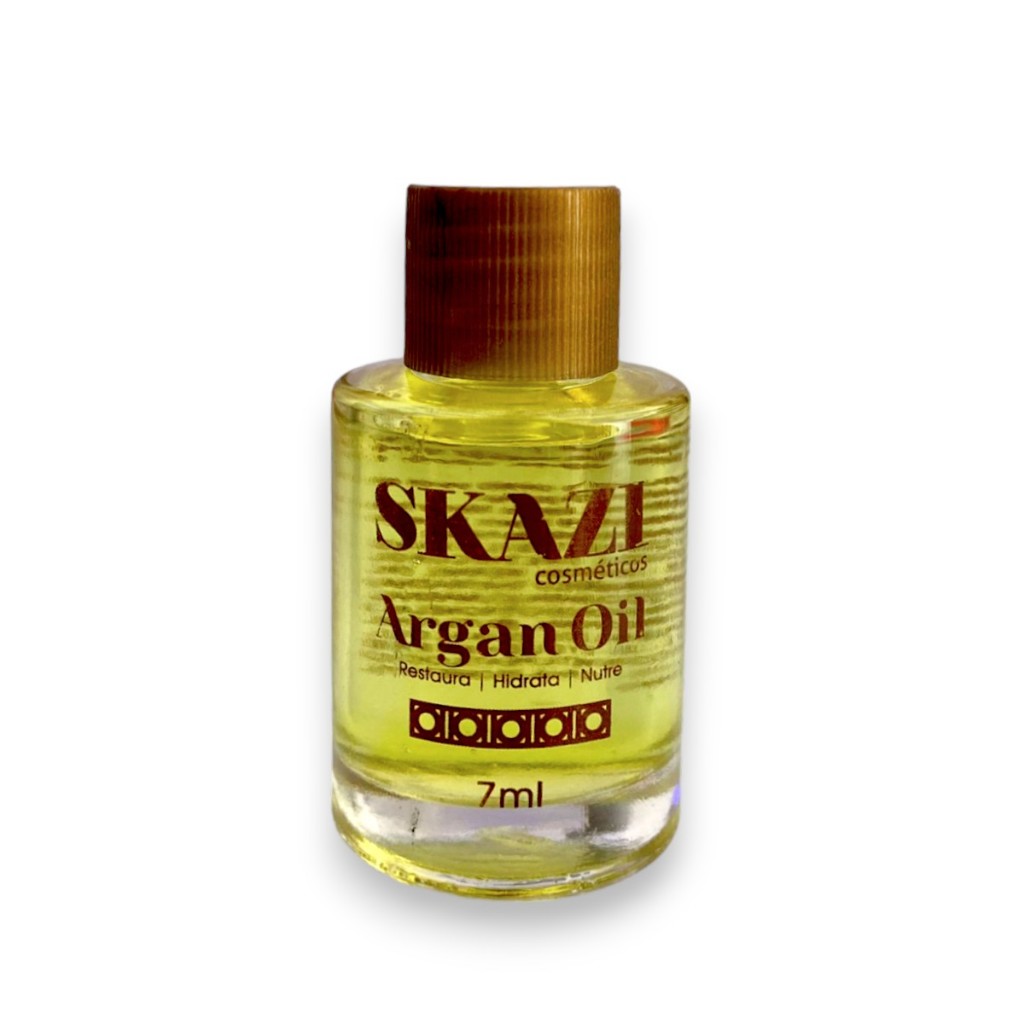 Óleo de Argan 7ml Skazi Cosméticos – Proteção Térmica e Brilho em Oferta na Shopee