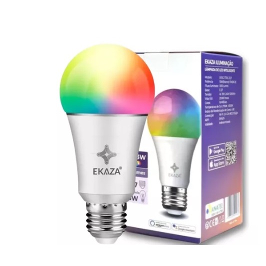 Lâmpada Led Inteligente Rgb Smart Wifi  9W- Alexa E Google Home - Ekaza