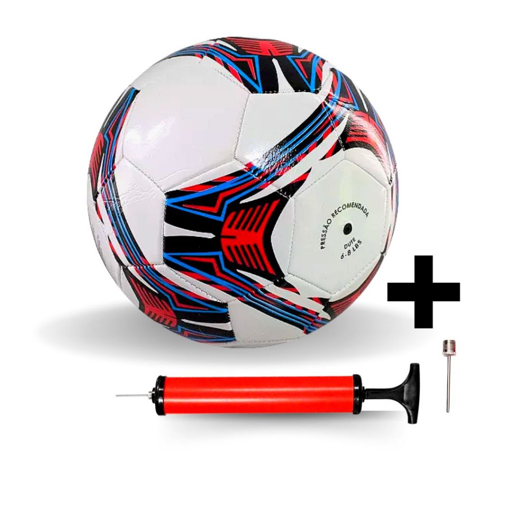 Bola de Futebol De Campo Tamanho 5 Couro Sintetico Costurada Com Bomba De Bola Para Menino em Oferta na Shopee