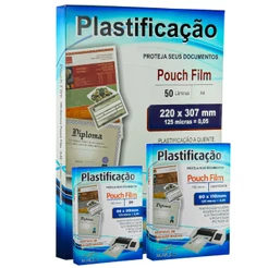 Kit Polaseal 250 unidades Plástico para Plastificação 0,05