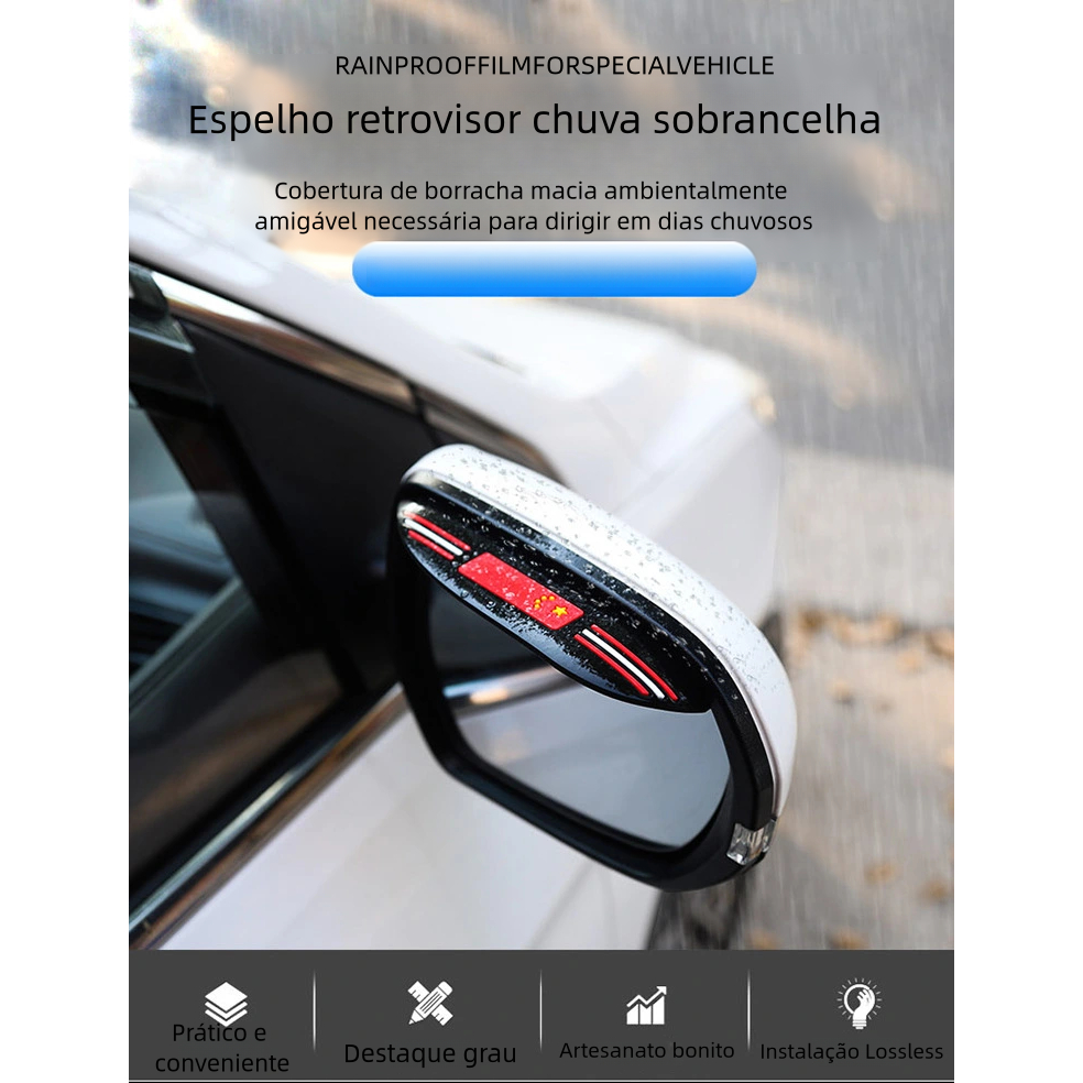 2pçs/Conjunto Espelho Retrovisor De universal Lateral Chuva Para 99 % De Autopeças De Carro