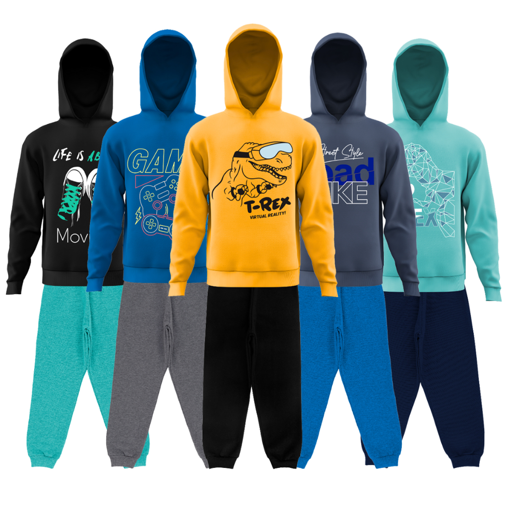 Kit 6 Peças Moletom Infantil Menino Inverno 3 Conjuntos Roupa Infantil Menino Flanelado de Frio 1 Ao 14