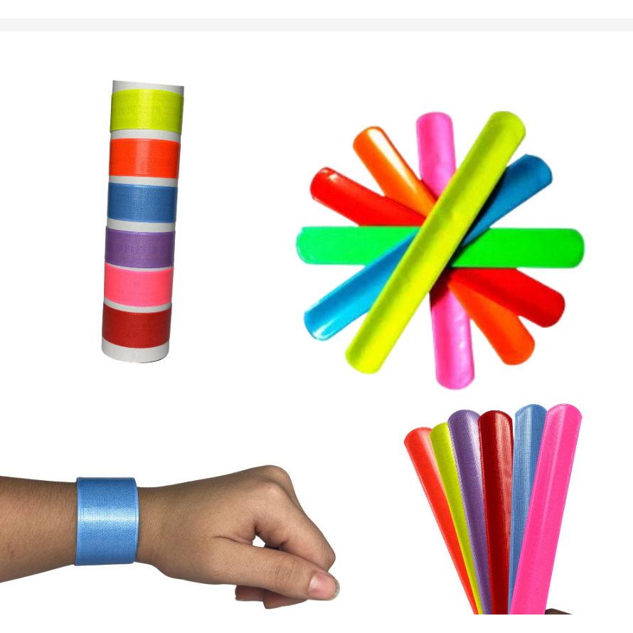 Kit 12/24 ou 36 Pulseira Bate Enrola Lisa Colorida Festa Neon em Oferta na Shopee