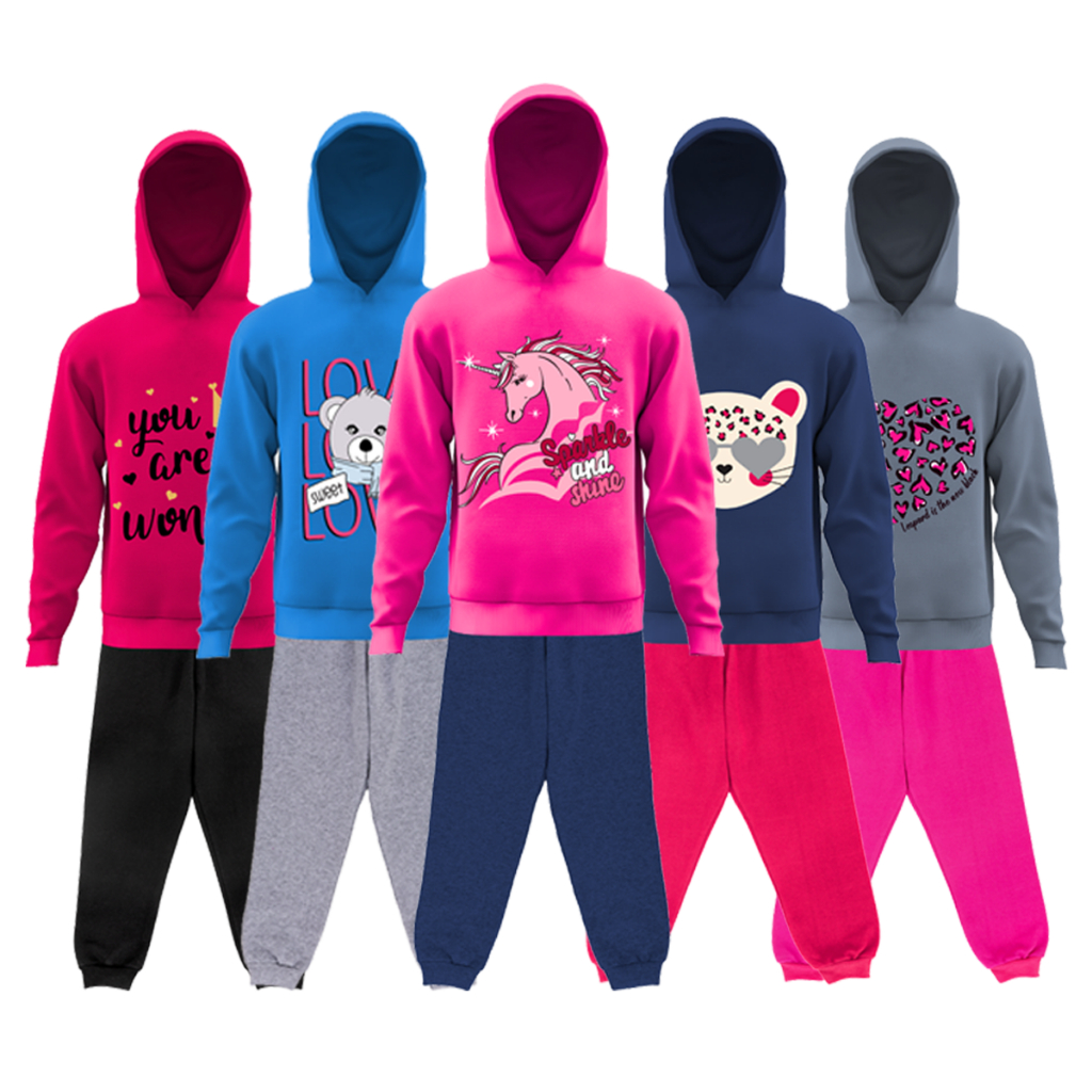 Kit 8 Peças Moletom Infantil Menina Inverno 4 Conjuntos Roupa Infantil Menina Flanelado Frio 1 Ao 8