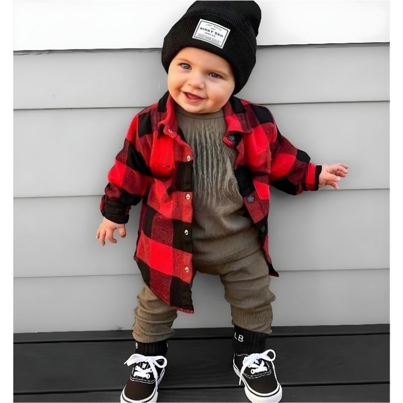 Camisa Xadrez Masculina Infantil Festa Junina Julina São João Inverno Frio Manga Longa Flanelada
