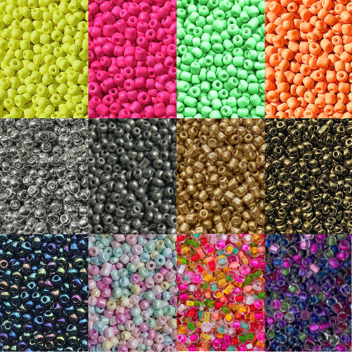 Kit com 920 Peças Miçangas Premium 4 Pacotes Miçanga Vidro Festival Pulseira Guia 4